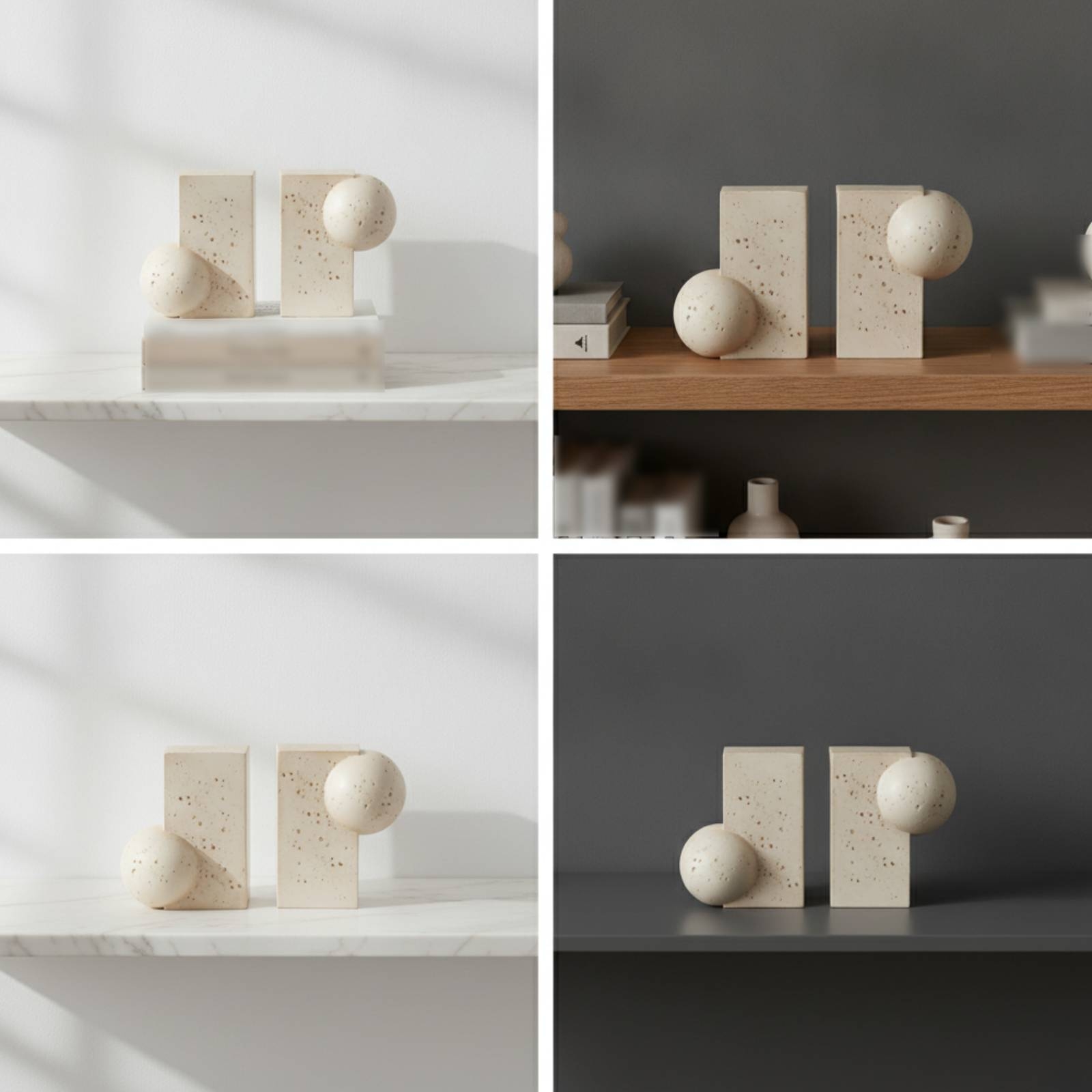Sculptural Bookends Minimalist - đánh giá và giá Aesthetic Bookend