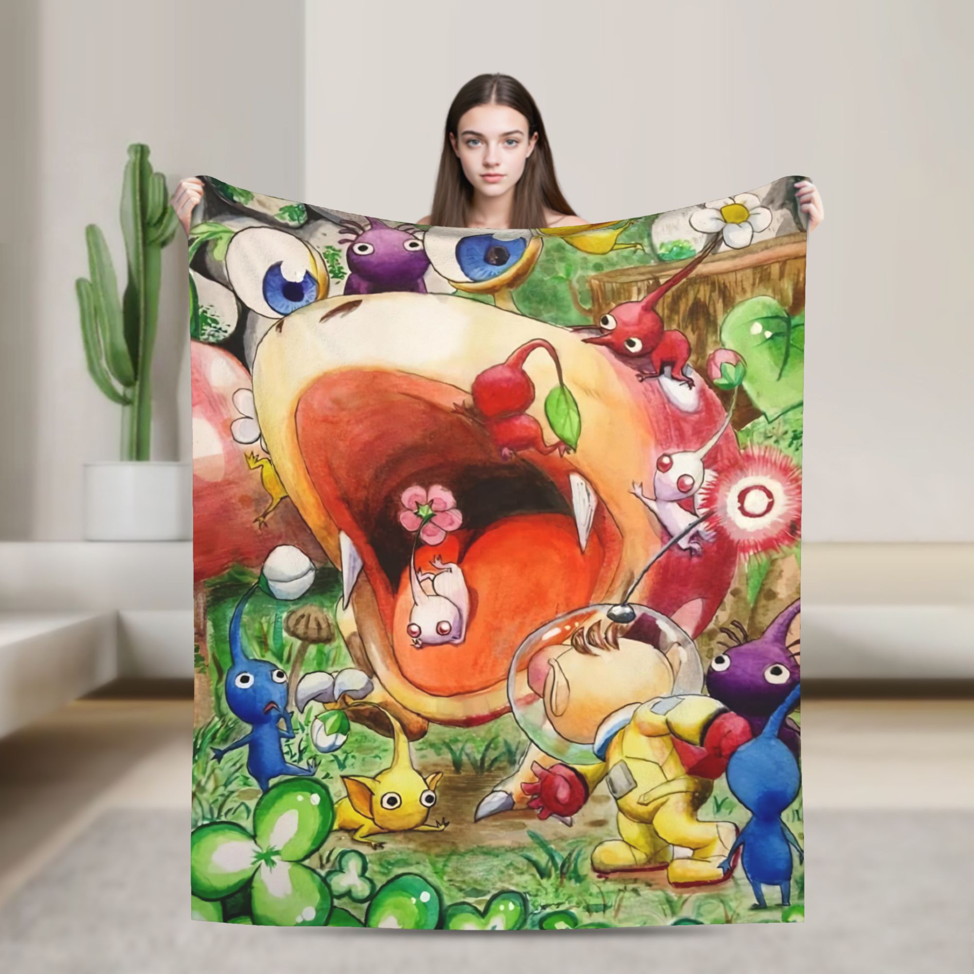 Pikmin Game Blanket  Warm Nove - đánh giá và giá Home Decor Fallout 4