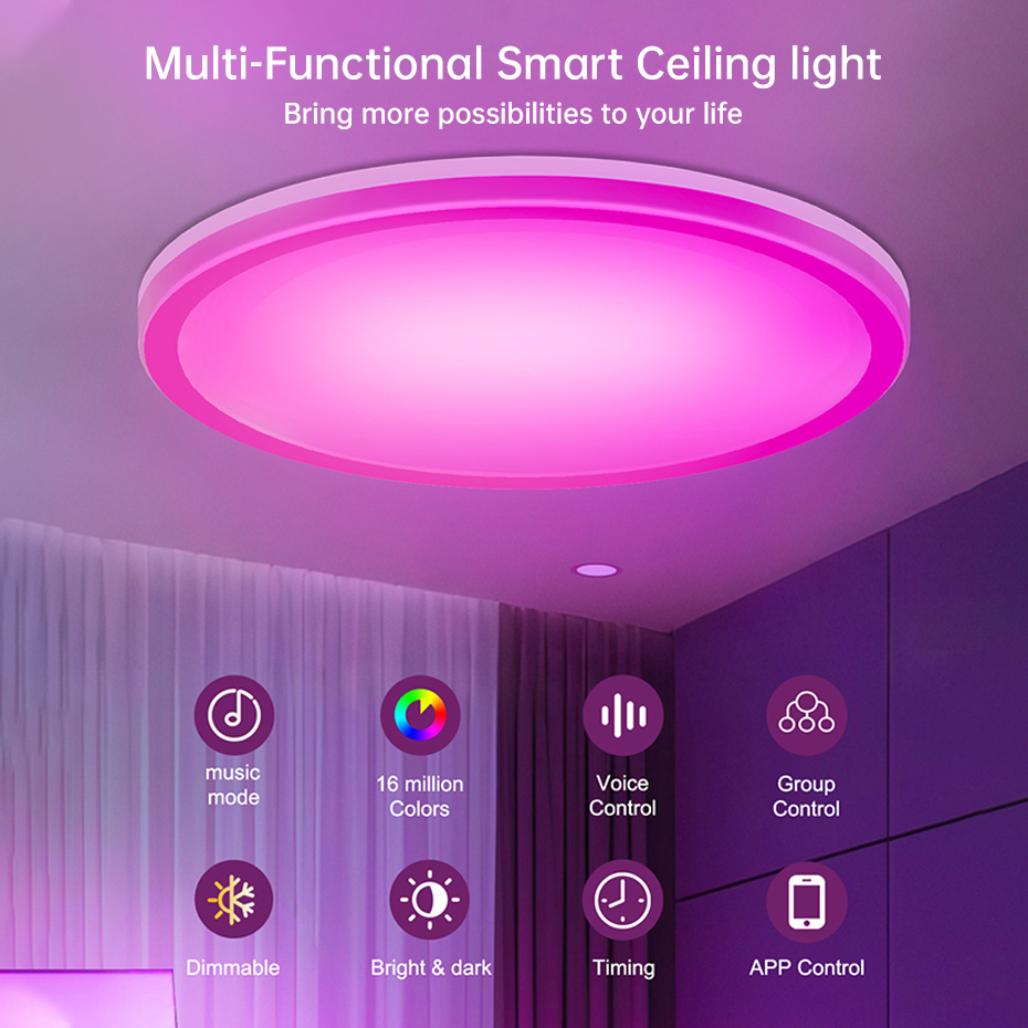 Ultra Thin LED Smart Ceiling L - đánh giá và giá Home Decor Free App